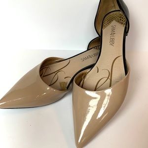 Sam and Libby D’orsay Flats Beige and Black Size